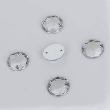 50pcs 14mm Rodada Contas de Cristal Flatback Acrílico Strass Contas Loose Para A Jóia DIY Fazendo Artesanato DIY Acessórios 2024 - compre barato