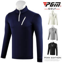 Pgm camiseta de golf masculina, camiseta de manga comprida com zíper, camiseta masculina para esportes ao ar livre respirável com gola virada para baixo, camiseta de golfe quente para inverno 2024 - compre barato