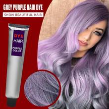Fashion Unisex Long Lasting Fast Dyeing Fixing Gray Color Granny Hair Dye Cream Grey Purple Hair Color Dye Cream Natural Dying 2024 - buy cheap