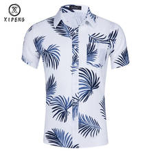 Summer Hawaii Shirt Men 2020 Short Sleeve Mens Beach Shirts Palm Tree Mens Dress Shirts Casual Slim Fit Floral Hawaiian Shirt 2024 - buy cheap