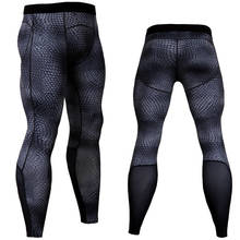 Calça compressão masculina, calça esportiva de compressão para treino fitness 2024 - compre barato