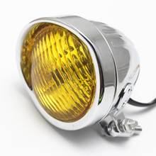 Motorcycle Headlight for Harley Bobber Chopper Softail Chrome Amber 2024 - buy cheap