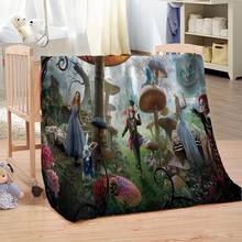 Cartoon Alice in Wonderland Blanket Mat Picnic Hotel Soft Warm Cover Wall Bedspread Beach Living Room Home Cosplay Kids Adult 2024 - buy cheap