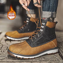 Luxo de alta qualidade botas homens inverno couro genuíno sapatos casuais mais grosso veludo quente botas de neve à prova d38 água sapatos 38-47 2024 - compre barato