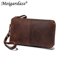 Genuine Leather Casual Men Clutch Bag Business Hand Bags For Men Long Wallet Mobile Phone Pouch men Party Purse and Handbags 2024 - buy cheap