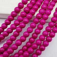Cuentas redondas de howlita púrpura de 6MM, hilo de cuentas sueltas de 16 pulgadas, fabricación de joyas C226 2024 - compra barato
