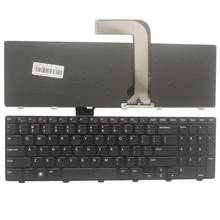 Teclado para laptop dell inspiron 15r n5110 m5110 n, 5110 inglês, preto, com moldura 2024 - compre barato