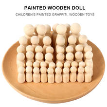 Muñecas de clavija de madera sin pintar para niño y niña, 65mm/55mm/43mm/35mm, decoración para habitación de niños, artesanías hechas a mano, regalos, 10 unids/lote 2024 - compra barato