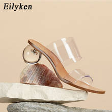 EilyKen Plus 41 42 43 Fashion Transparent Mules Shoes Women Slides Strange Style High Heels Summer Slippers Sandalias Mujer 2022 2024 - buy cheap