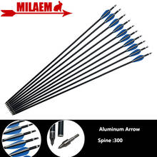 6/12pcs 30inch Archery Aluminium Arrow Spine 300 Hunting Bow Arrow Replaceable Point Compound Recurve Bow Shooting Accessories 2024 - buy cheap