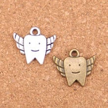 60pcs Charms tooth fairy teeth 20x18mm Antique Pendants,Vintage Tibetan Silver Jewelry,DIY for bracelet necklace 2024 - buy cheap