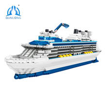 Qunlong-conjunto de barcos de alta tecnologia para operações marítimas, barco com blocos de construção de cidades, brinquedo para crianças 2024 - compre barato