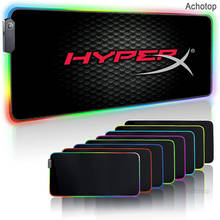 Hyperx luz led gaming mouse pad rgb macio grande teclado capa de borracha antiderrapante base tapete de mesa computador computador mousepad gamer 2024 - compre barato