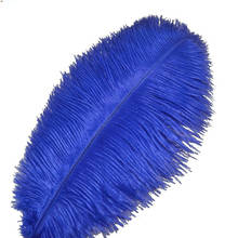 50Pcs/Lot Royal Blue Ostrich Feathers for Crafts 15-70cm Feathers for Jewelry Making Wedding Feathers Decoration Plumas Carnival 2024 - buy cheap