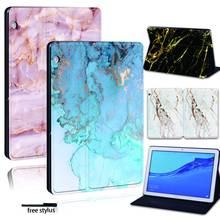 Funda con soporte para tableta Huawei MediaPad T3 8,0/T3 10 9,6/T5 10/M5 Lite 10,1/M5 10,8-Marble, Funda de cuero para Honor Play Pad 2024 - compra barato