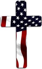 Red White Blue Cross Decal Sticker American Flag USA Patriotic Decal Auto Bumper Sticker Vinyl Car Truck RV SUV Window,12*7CM 2024 - buy cheap