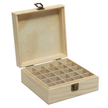 25 Wooden Storage Box Carry Organizer Essential Oil Bottles Container Metal Lock Jewelry Treasure Case For Home 2024 - buy cheap