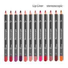 12 PCS/Set Waterproof Lipstick Lip Liner Long Lasting Matte Lipliner Pencil Pen Easy To Wear Cosmetics Tool for Women 2024 - buy cheap