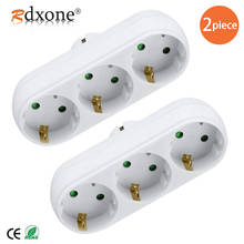 Rdxone-enchufe estándar europeo de 3500W, enchufe de conversión de tres polos, adaptador estándar alemán, enchufe extendido de 250V 16A 2024 - compra barato