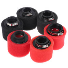 Filtro de aire de espuma de cuello recto, para Scooter, Dirt Bike y motocicleta, negro y rojo, 35mm, 38mm, 42mm, 45mm y 48mm, esponja limpiadora 2024 - compra barato