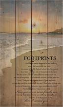 Desenhos de pé na areia praia, cena artística impressão de filme de seda decoração de parede de casa 24x36 polegadas 2024 - compre barato