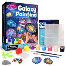 Juego de pintura de piedra para niños, juguete creativo hecho a mano, grafiti, pintura de roca, Galaxia Multicolor, juguete educativo para niños 2024 - compra barato