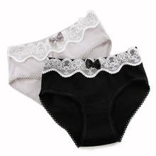 New Arrived 4Pcs/Lot Girl Panties Underwear Lace Briefs Cotton Lingerie Soft Comfortable Bowknot Cartoon Panty Wholesale  A-3-4 2024 - buy cheap