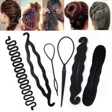 6pcs/set Women DIY Hair Styling Accessories Kit Magic Donut Bun Maker Hair Braiding Twist Curler Hair Styling Tools Headwear 2024 - buy cheap