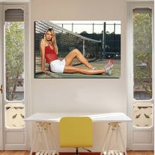 Maria sharapova tênis menina cartaz da lona pintura sem moldura da parede fotos impressão para sala de estar decoração casa 2024 - compre barato