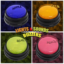 Botón de sonido de grabación de voz para niños, juguete interactivo de tamaño pequeño, fácil de llevar, botones de respuesta, naranja, rosa, azul y verde 2024 - compra barato
