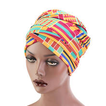Pañuelo para la cabeza de diseño de algodón africano para mujer, accesorios para el cabello, bufanda, sombrero, gorro de cola larga, gorros de quimio, novedad 2024 - compra barato