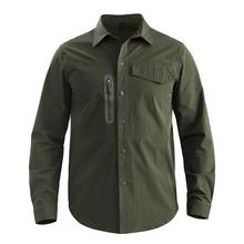 Spring And Autumn Quick-Drying Black Army Green Tactical Shirt Long Sleeve Army Shirt Outdoor Khaki Gray Tactical Shirts For Men 2024 - buy cheap