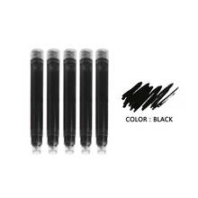 Jinhao cartuchos de tinta, 5 peças, caneta tinteiro recarga em preto/azul ferramenta de escrita 2024 - compre barato
