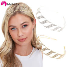 Molans Girls Shiny Luxury Rhinestone Hair Band Hair Hoop Hair Accessories for Women Crystal Headbands Hairband Headwear 2024 - buy cheap