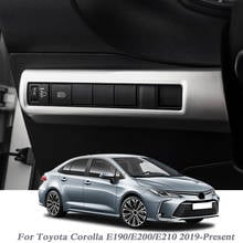 Автомобильный Стайлинг для Toyota Corolla E190 E200 E210 2019-Н. В., переключатель фар, рамка с блестками, наклейка, внутренняя левая рамка центрола 2024 - купить недорого