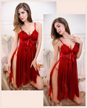 HKMN Plus size XL Sexy Lingerie Hot Women Porno Sleepwear Silk Lace Babydoll Dress Chemises Sexy Underwear Night Dress 2024 - buy cheap