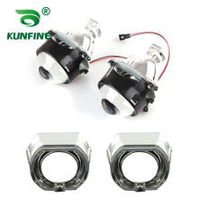 KUNFINE 2PCS/lot 3.0 inch Bi-Xenon HID Projector Lens With high low beam with Angel eyes For car headlight 2024 - buy cheap