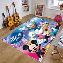 Alfombra de Disney para niños y niñas, alfombrilla antideslizante de Mickey, Minnie, Mouse, Pato Donald, dibujos animados, decoración del hogar, regalo 2024 - compra barato