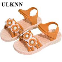 ULKNN Fashion Girls Sandals Beach Shoes The New Summer 2021 Students Children 3 To 6 Years Old Princess Five Little Girl Shoes 2024 - buy cheap