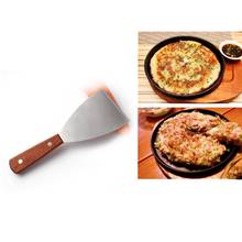 Stainless Steel Steak Shovel Pancake Flipping Spatula Grill Scraper Spatula Wooden Handle Cooking Tuner Wide Pizza Shovel 2024 - buy cheap
