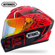 Capacete máscara vermelha ant, capacete fechado para motocicleta, motocross, corrida, motocicleta 2024 - compre barato
