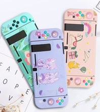 Kawaii gradiente capa macia & joy-con capas tpu silicone dustproof para nintendo switch console jon-con snap no caso 2024 - compre barato