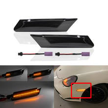 Luz led marcador lateral para-choque dianteiro, 2 peças, âmbar fumado, dinâmico, para porsche cayman 06-12, boxster 987, 911/997, 4 tamanhos, gt e turbo 2024 - compre barato