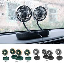 Ventilador para carro de 180 graus rotatório, 3 velocidades, único, cabeça dupla, ventilação, refrigeração automática, para van, suv, rv, veículos de barco 2024 - compre barato