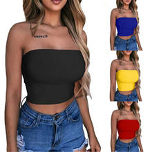 Mulheres Sexy Fora Do Ombro Strapless Casual Tanque Vest Senhora Tops Sem Mangas Verão Bodycon Magro Clubwear Topos de Culturas Tanque Camis Feminino 2024 - compre barato