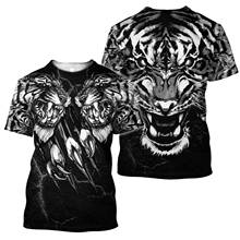 Camisetas con estampado 3D de tigre Animal para hombre y mujer, ropa Harajuku Unisex, 7, envío directo, novedad de verano 2024 - compra barato