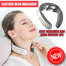 Electric Neck Massager Pulse  Heating Cervical Vertebra Massager Pain Relief Healthy Tool Relaxation Machine 2024 - buy cheap