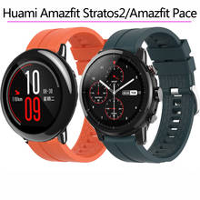 Sport Silicone Watchband Strap for Xiaomi Huami Amazfit Pace/ Stratos 2 2S/GTR 47mm Watch Band Belt for Huawei honor magic 2 2024 - buy cheap