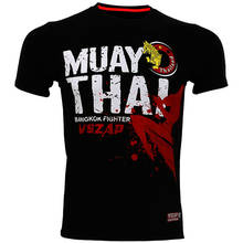 Camiseta esportiva para boxe vszap, camiseta feminina manga curta respirável para treino e fitness de muay thai jiu jitsu 2024 - compre barato