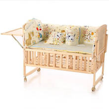 5Pcs Baby Bedding Set Bed Bumper for Newborns Children's Cradle Bed Protector Cot Mattress Cushion Crib Set 90*50cm Dropshipping 2024 - buy cheap